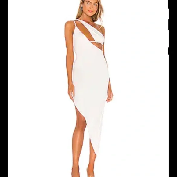 white mini wedding dress Lauren Elaine Mirrorball Mini